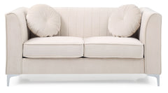 Glam Styled Micro Suede Loveseat