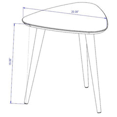 Utopia - Triangle End Table - White