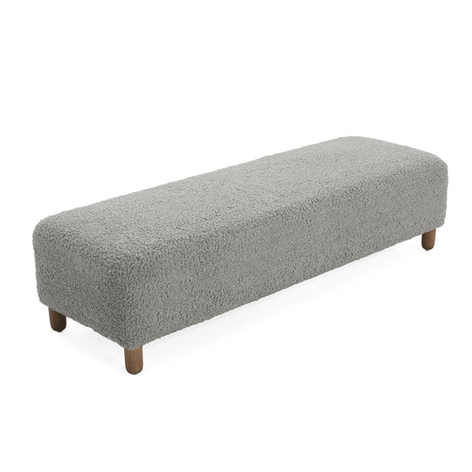 Contemporary Ottoman With Foam Cushion And Durable Upholstery