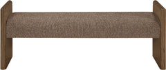 Hickory - Fabric Upholstered Bench - Brown Frame