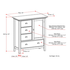 Redmond - Medium Storage Cabinet - Dark Brown