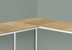 Computer Desk, Home Office, Corner, L Shape, Laptop, Marble Look Contemporary & Modern