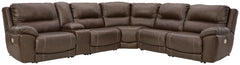 Dunleith - Power Sectional 6 Pc - Chocolate