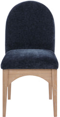 Waldorf - Chenille Dining Side Chair With Natural Legs
