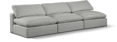 Comfy - Linen Modular Armless Sofa 3 Seats