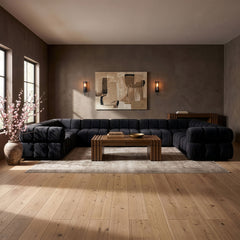 Orin - Velvet Performance Fabric Upholstered 9 Piece Sectional