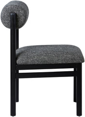 Roundhill - Fabric Dining Chair (Set of 2) - Black Frame