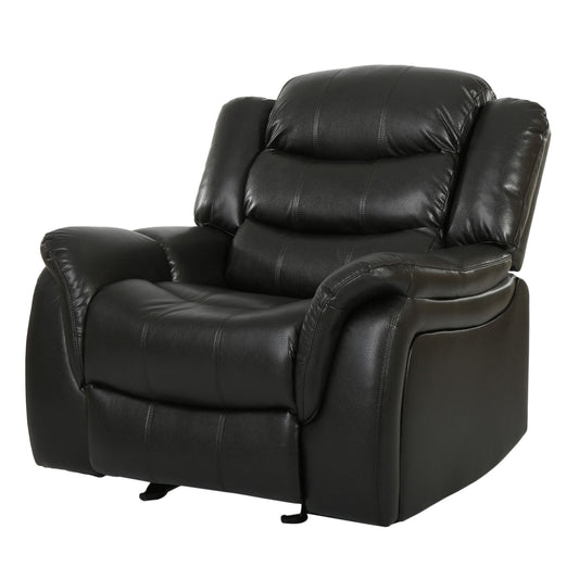 Classic Design Recliner, Upholstery Recliner, Glider Recliner - Black Berry