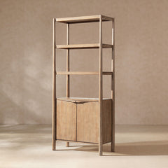 Nolan - Bookcase With Lower Cabinet - Natural