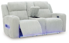 Forest Lake - Power Reclining Loveseat With Console / Adj Headrest