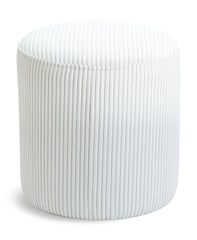 Roy - Round Microsuede Ottoman / Stool