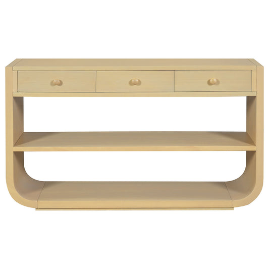 Console Table With 3 Soft Close Drawers & 2 Open Shelves