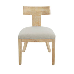 Modern Dining Chair With Fabric Upholstery In Elegant Design - Linen