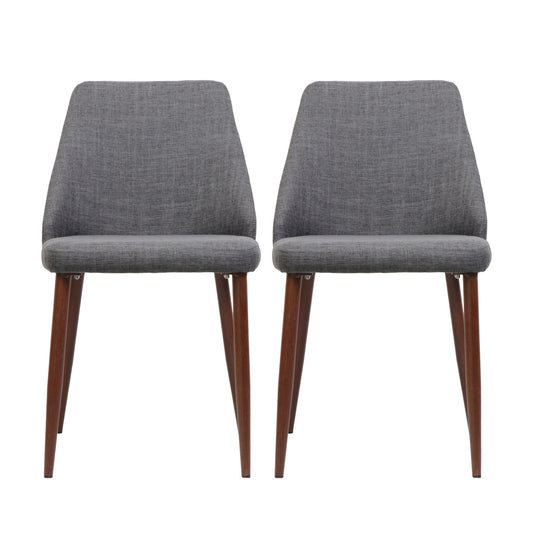 Modern Dining Chair With Iron Legs And Wood Finish