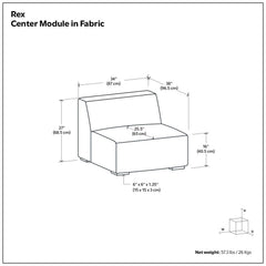 Rex - Center Sofa Module