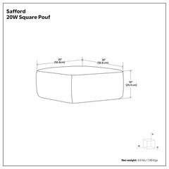 Safford - Square Outdoor / Indoor Pouf
