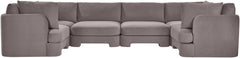 Hammond - Velvet Performance Fabric Upholstered 6 Piece U-Shaped Sectional