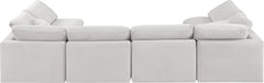 Indulge - Velvet 6 Piece Modular U-Shaped Sectional