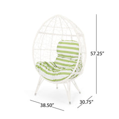 Cosmos - Round Hammered Iron Teardrop Chair