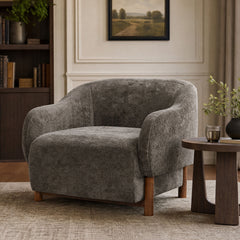 Modern Accent Chair With Recessed Arms And Tight Back