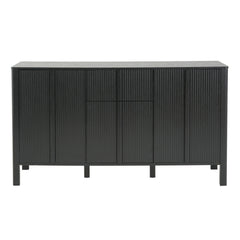 Colored Fluted Sideboard With 3 Doors And 1 Drawer