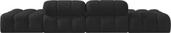 Ames - 4 Piece Boucle Upholstered Modular Sofa With 2 Backless Seats