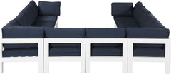 Nizuc - Outdoor Patio 10 Piece Modular Sectional With White Frame