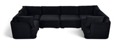Hammond - Velvet Performance Fabric Upholstered 6 Piece U-Shaped Sectional