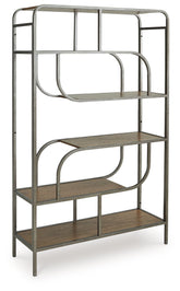 Jaddon - Bookcase - Brown / Antique Silver