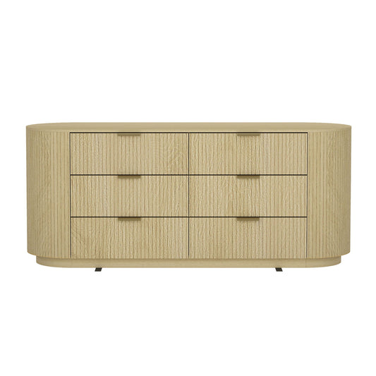 Olivia - Double Dresser With 6 Drawers - Oak