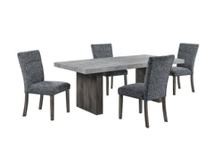 D2410 - Dining Table With Brown Legs - Gray