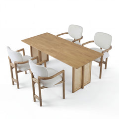 5 Piece Indoor Dining Set, Table & 4 Chairs