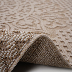 Guros - 6' X 9' Medallion Indoor / Outdoor Area Rug - Beige