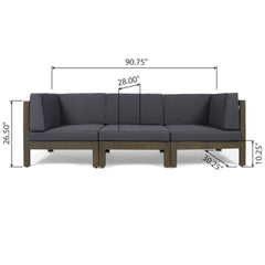 Oana - 3 Piece Sofa Set With Water Resistant Cushions
