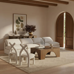 Indulge - Linen 4 Seat Modular Armless Sofa