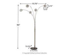 Winter - Metal Arc Lamp - Silver Finish