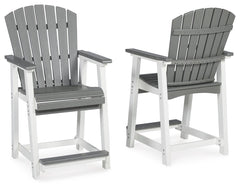 Transville - Barstool (Set of 2) - Gray / White