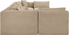 Shaggy - Fabric 7 Piece Modular U-Shaped Armless Sectional