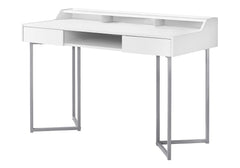 Computer Desk For Home Office, Storage Drawers, Versatile Placement - White