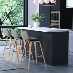 Randolph - Counter / Bar Height Stool Upholstered (Set of 2) - Gray