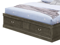 Traditional Style Bookcase Storage Bed