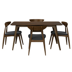 5 Piece Dining Set With Ergonomic Chairs