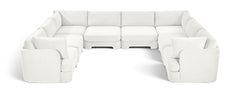 Hammond - Velvet Performance Fabric Upholstered 8 Piece U-Shaped Sectional