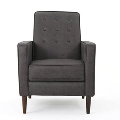 Macedonia - Button Tufted Fabric Recliner - Slate