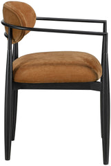 Riccio - Fabric Dining Arm Chair (Set of 2) - Black Frame