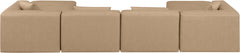 Cube - 6 Piece Modular Double Chaise Sectional - Tan