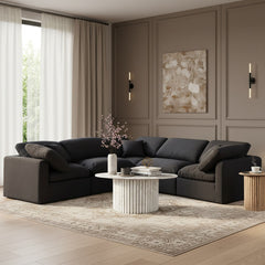 Indulge - Linen 5 Piece Modular Corner Sectional