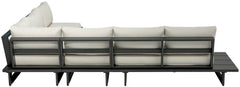 Maldives - 4 Piece Water Resistant Outdoor Patio Modular Sectional With Gray Base