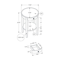 Accent Table, 2 Tier, Transitional - Espresso