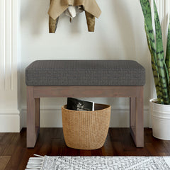 Milltown - Footstool Small Ottoman Bench - Dark Gray